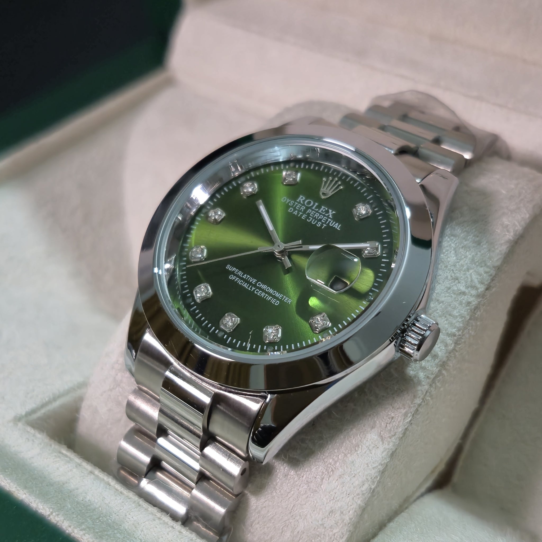 Rolex Oyster Perpetual Date-just – Green Dial