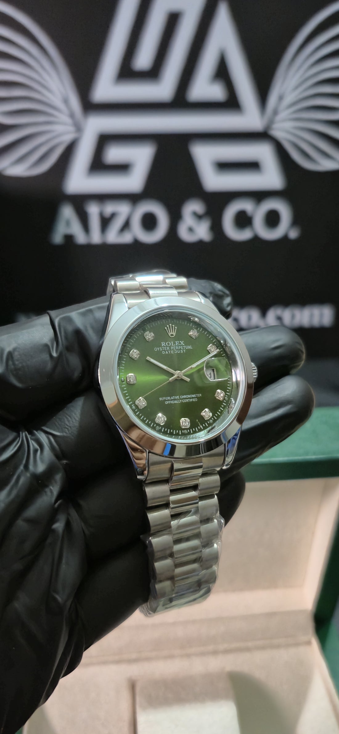 Rolex Oyster Perpetual Date-just – Green Dial