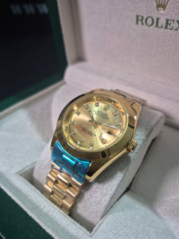 RLX Diamond Date-just Champagne gold dial