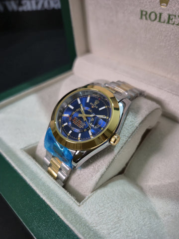 RLX Sky-Dweller – Two-Tone Blue Dial Watch