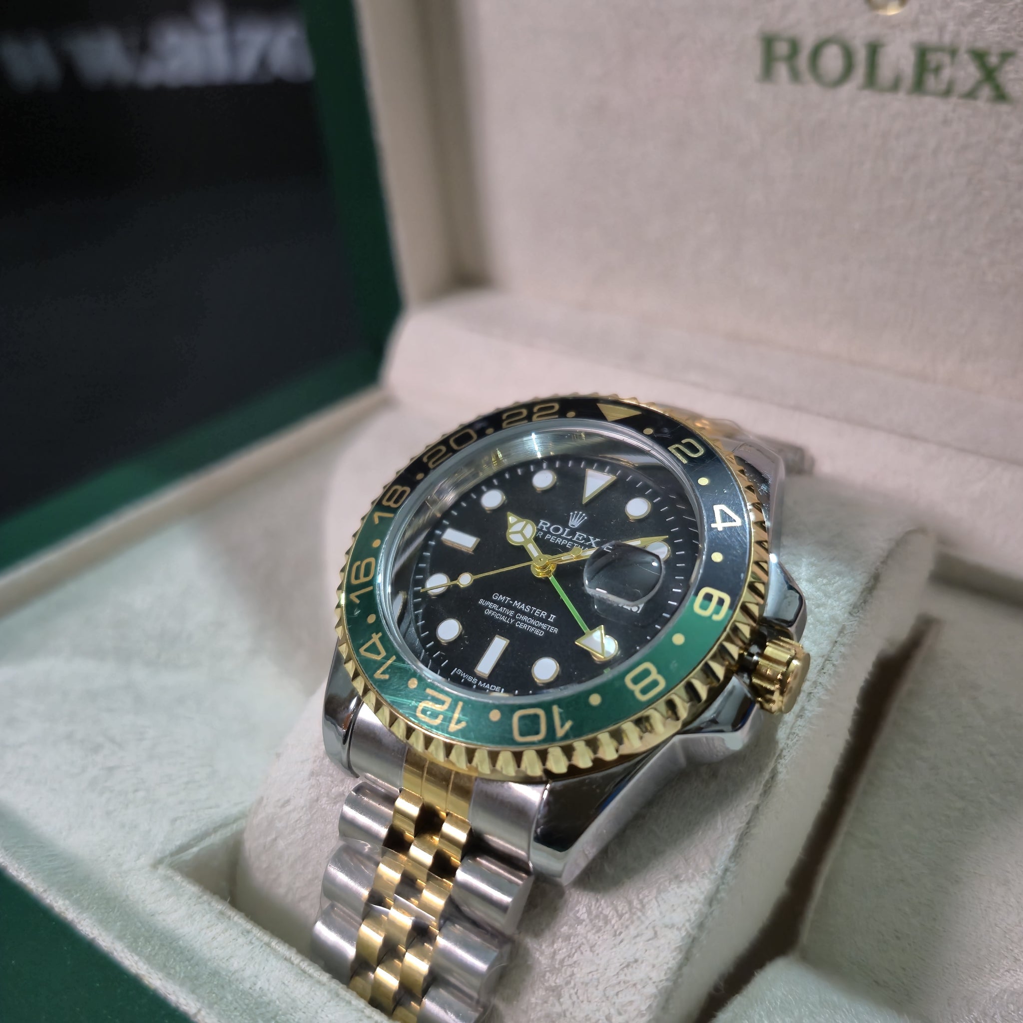 Rolex GMT-Master II Two-Tone – Green & Gold Bezel
