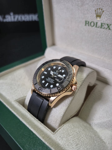 Rolex Submariner Rose Gold – Black Rubber Strap