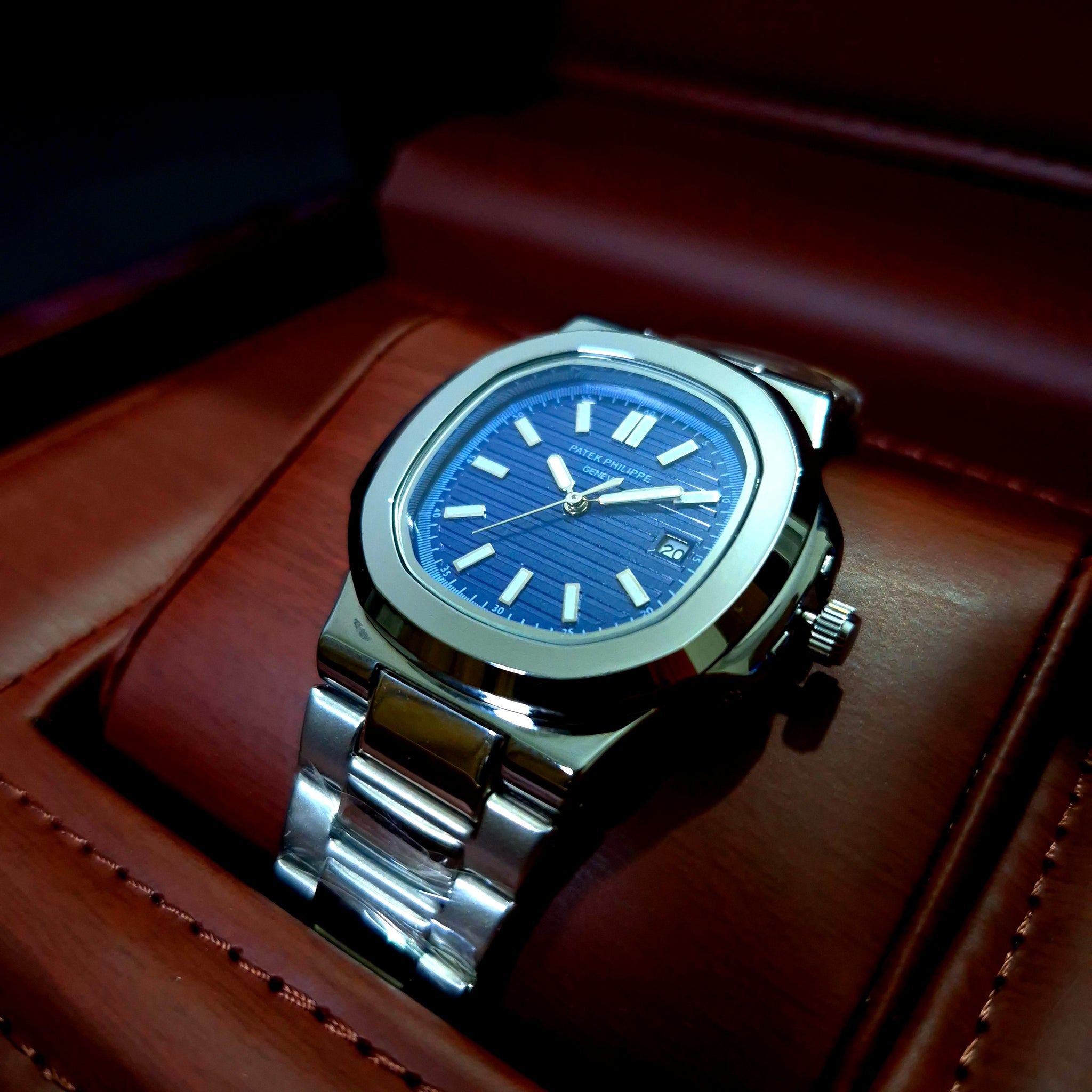 PP Nautilus-Stainless Steel Blue Dial