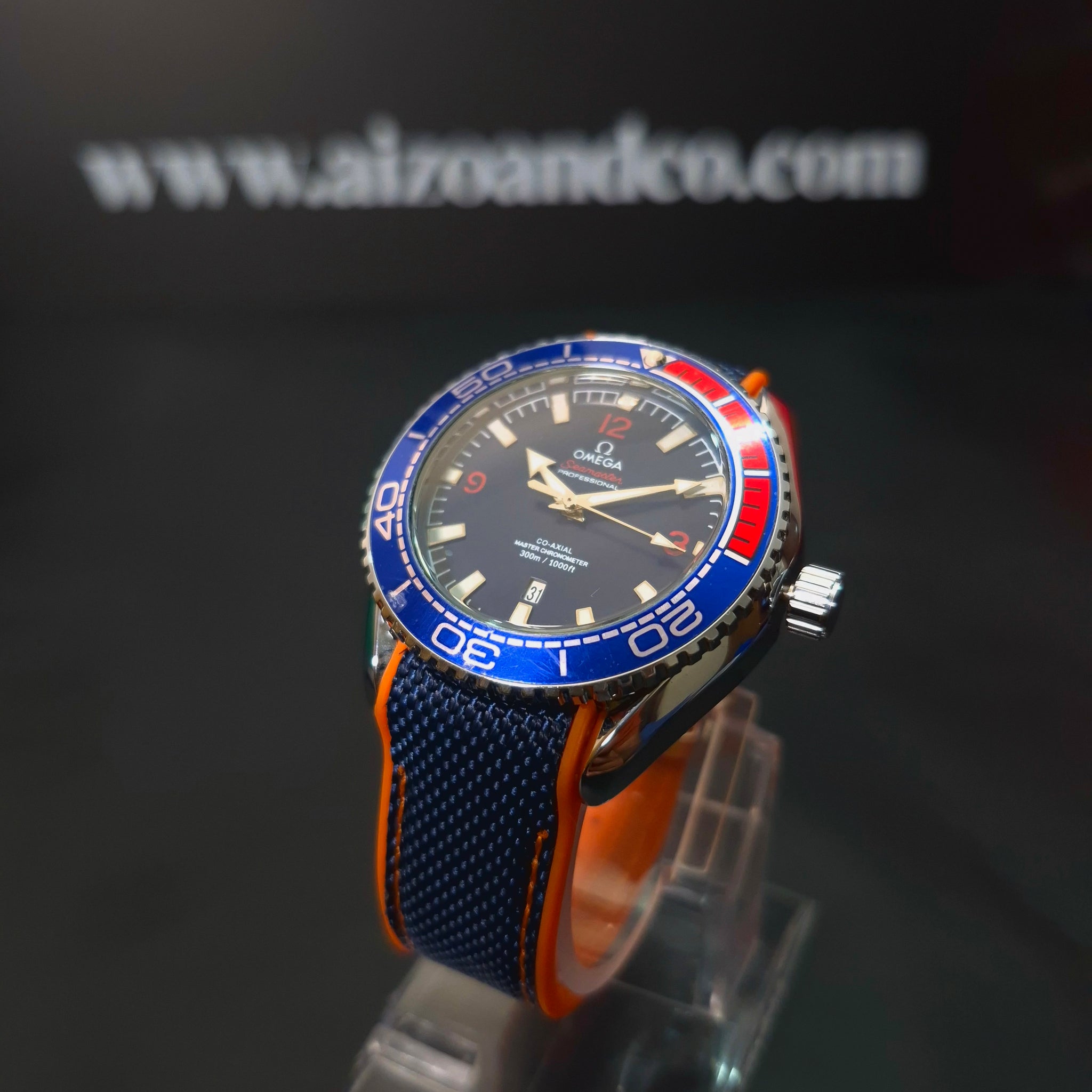Omega Seamaster-Blue & Red Bezel