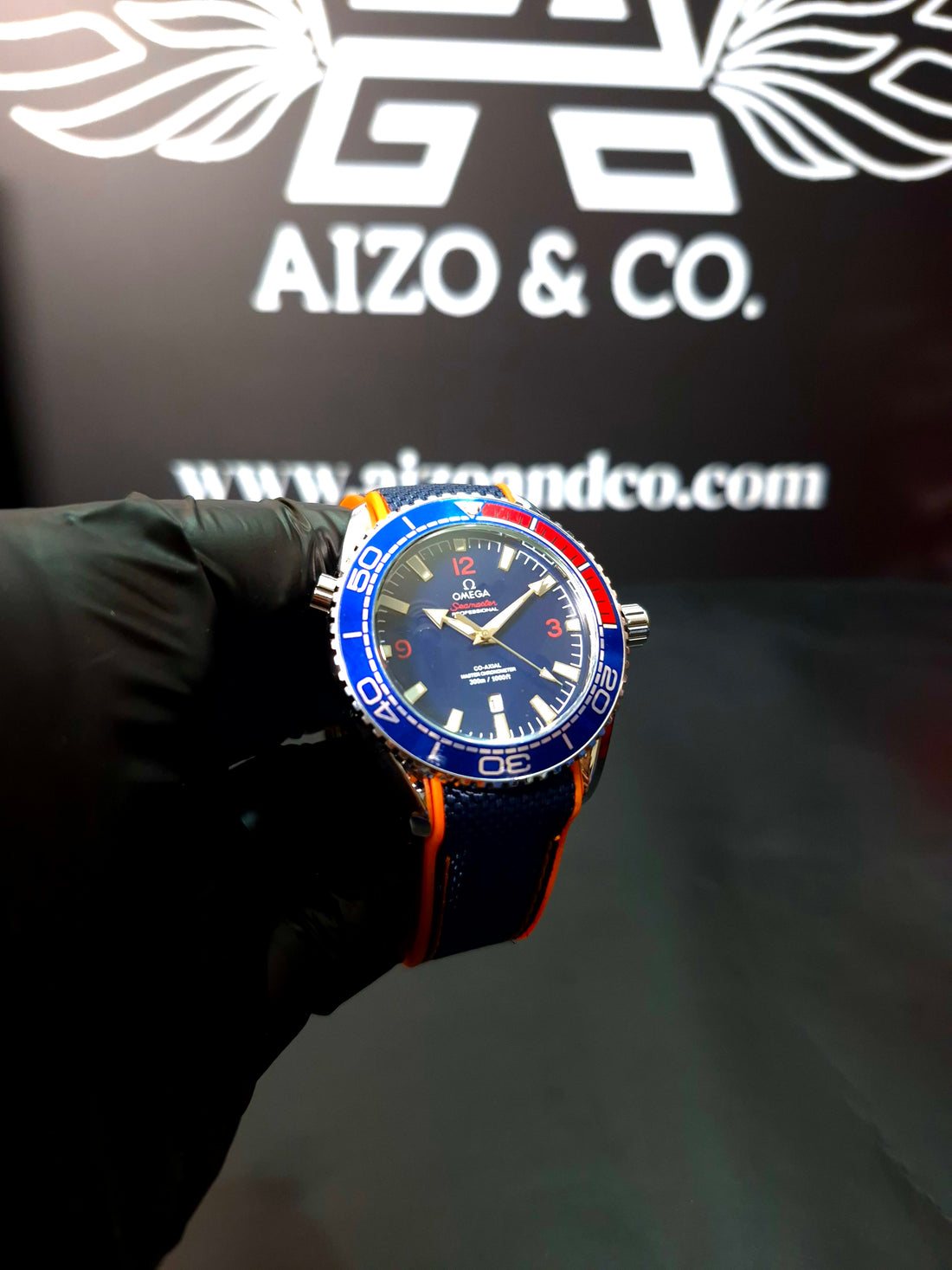 Omega Seamaster-Blue & Red Bezel