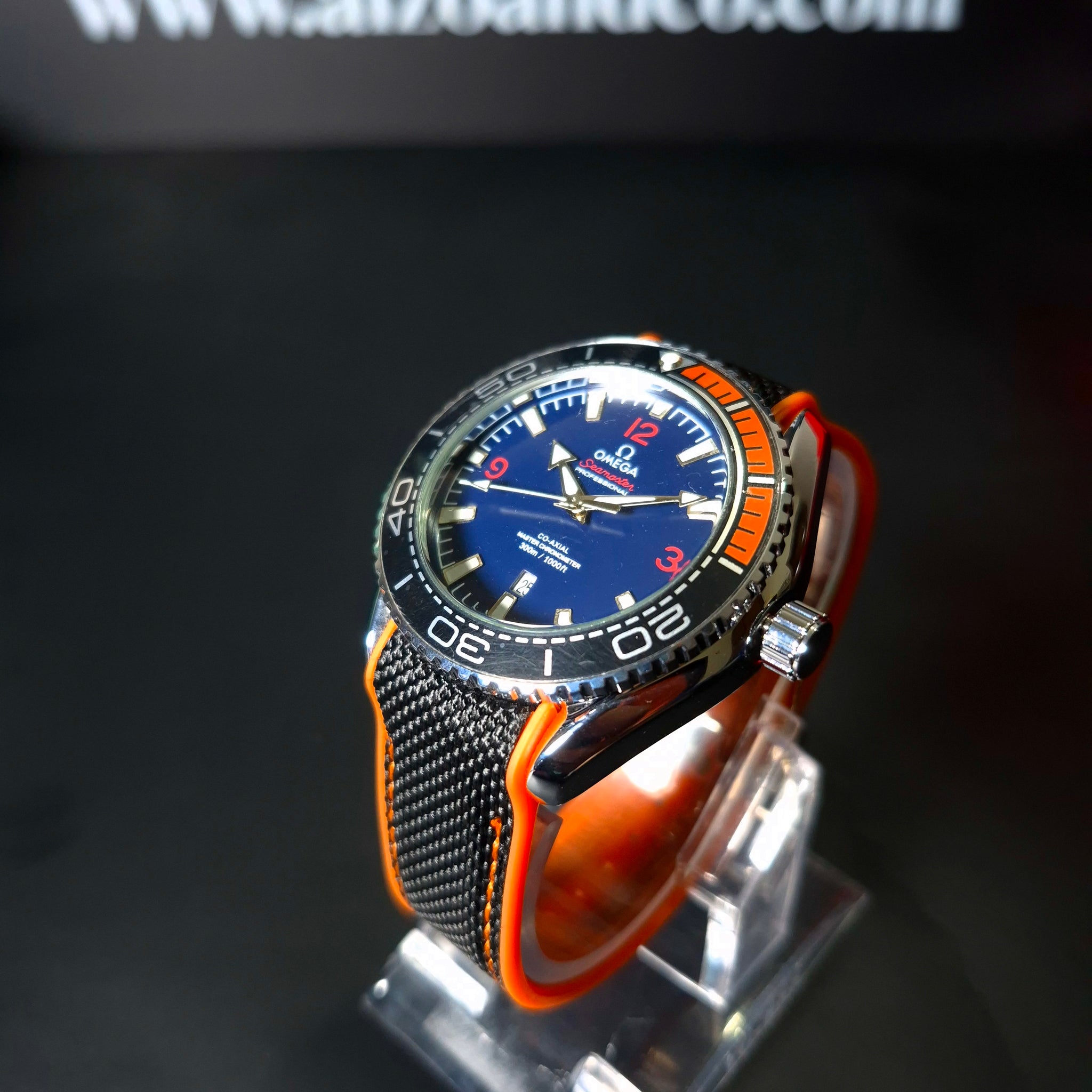 Omega Seamaster-Blue dial with orange detailing