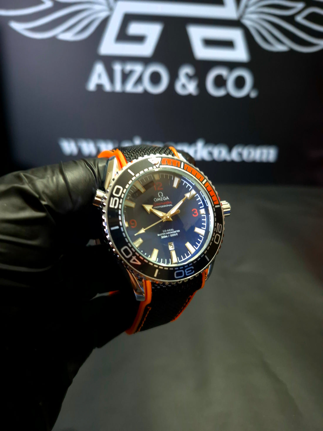 Omega Seamaster-Blue dial with orange detailing
