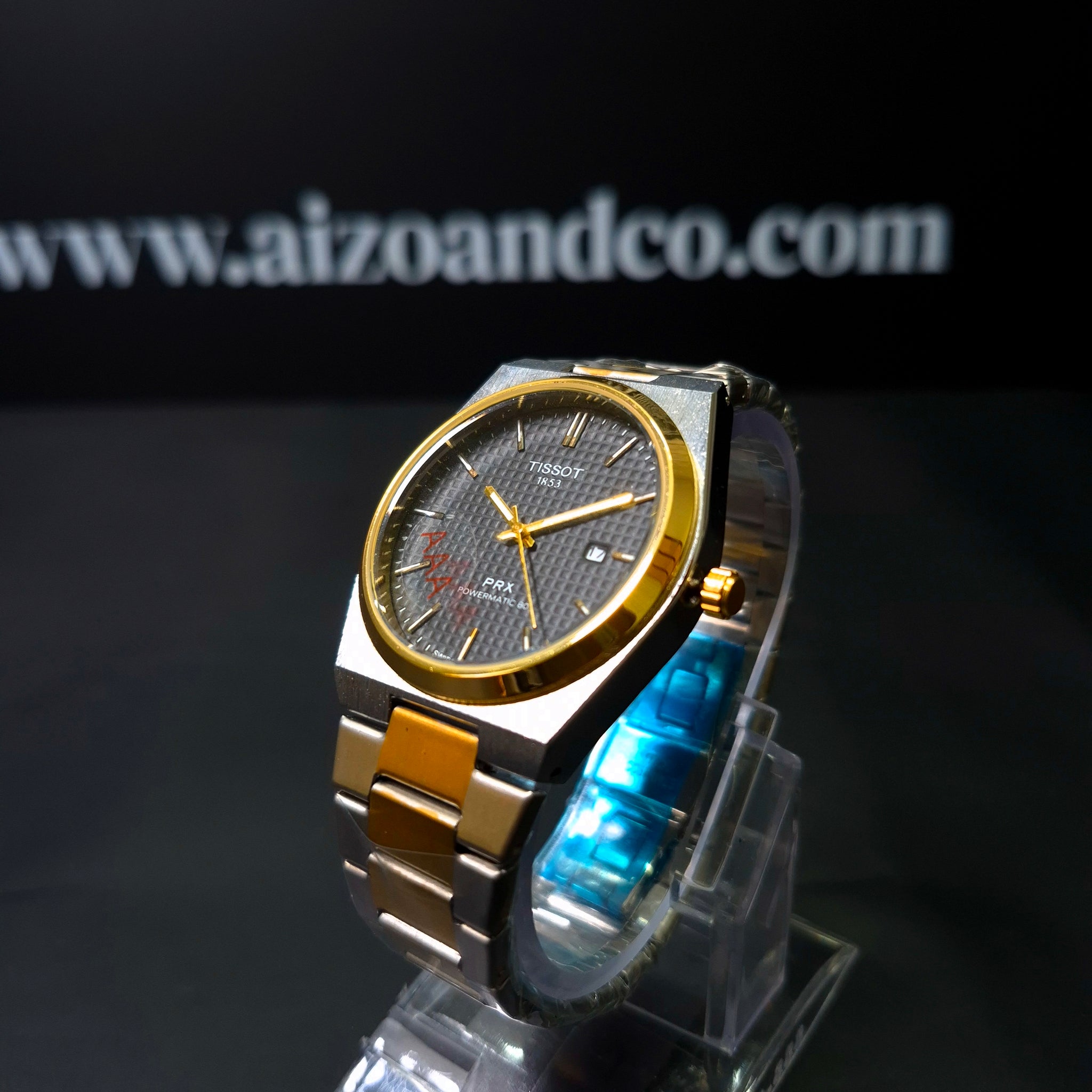 Tissot PRX Black dial- Two Tone Gold & Silver