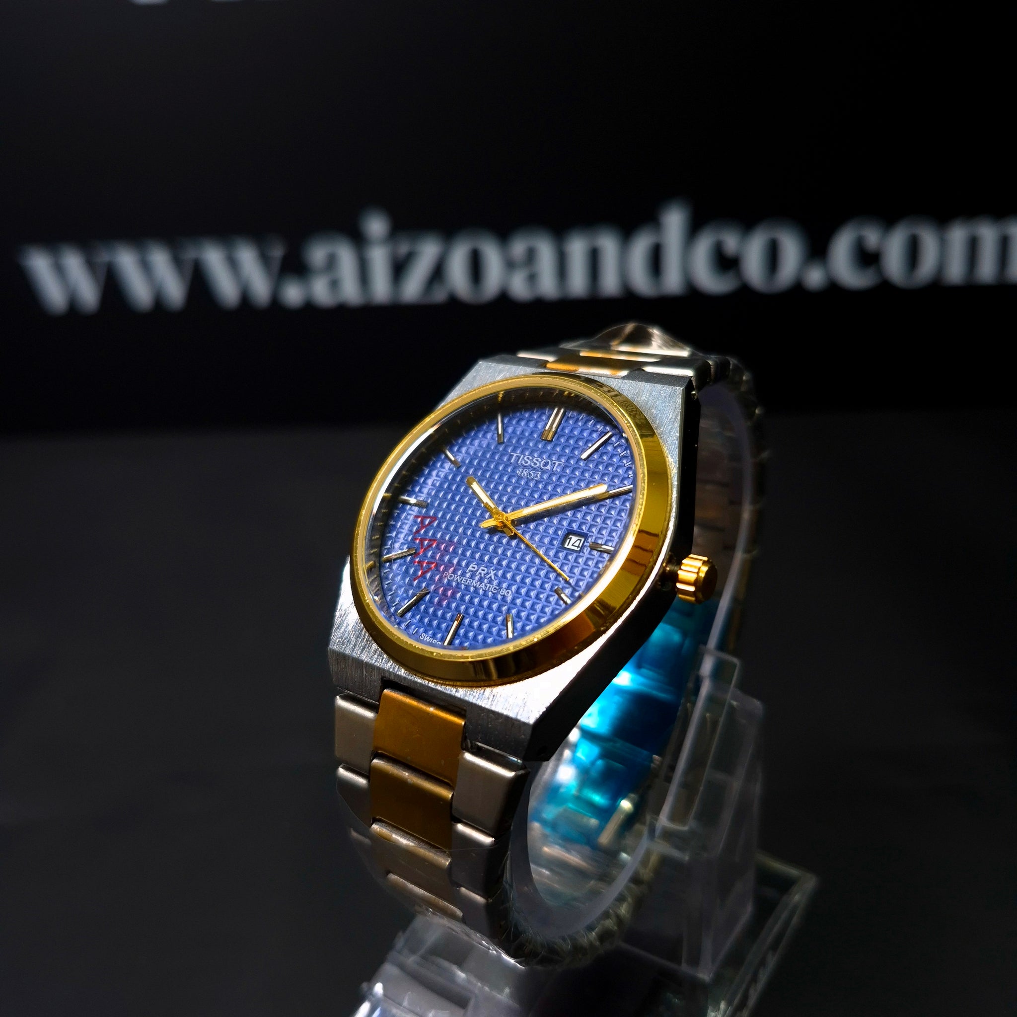 Tissot PRX Blue dial- Two Tone Gold & Silver