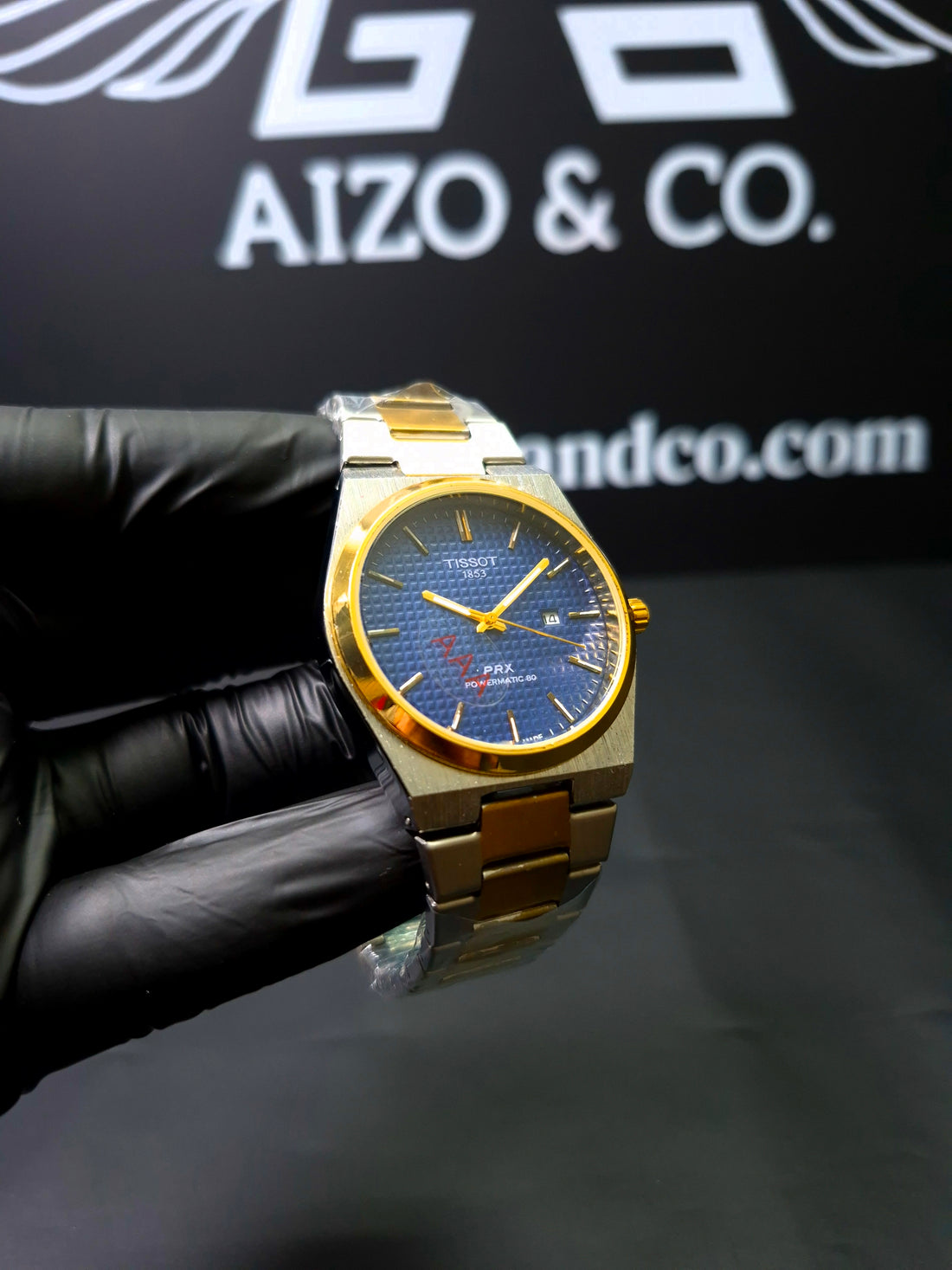 Tissot PRX Blue dial- Two Tone Gold & Silver